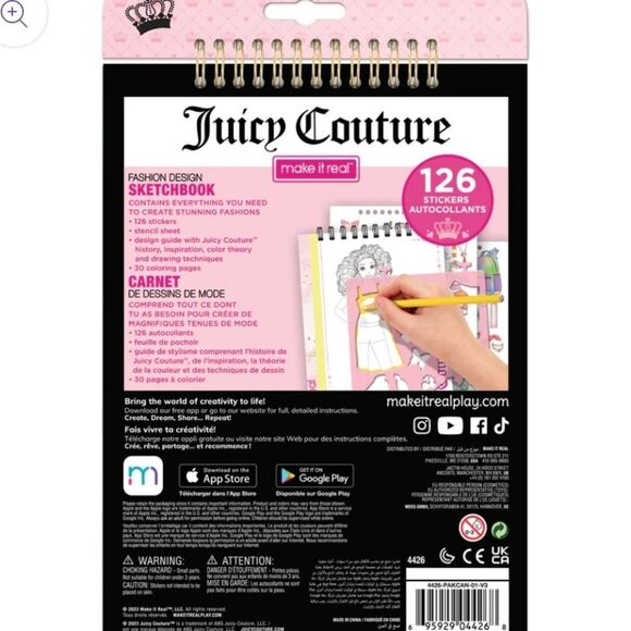 Juicy Couture Make It Real Fashion Design Sketchbook - Picture 4 of 9